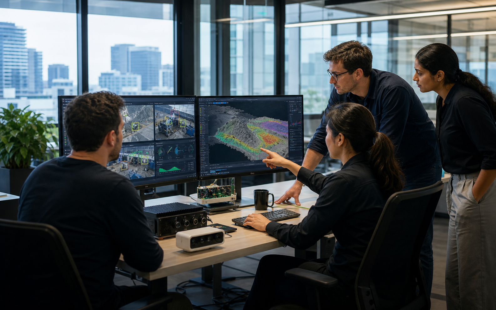 Bigmate engineering team collaborating on industrial AI systems
